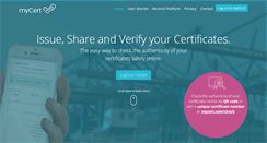 Desktop Screenshot of mycert.com